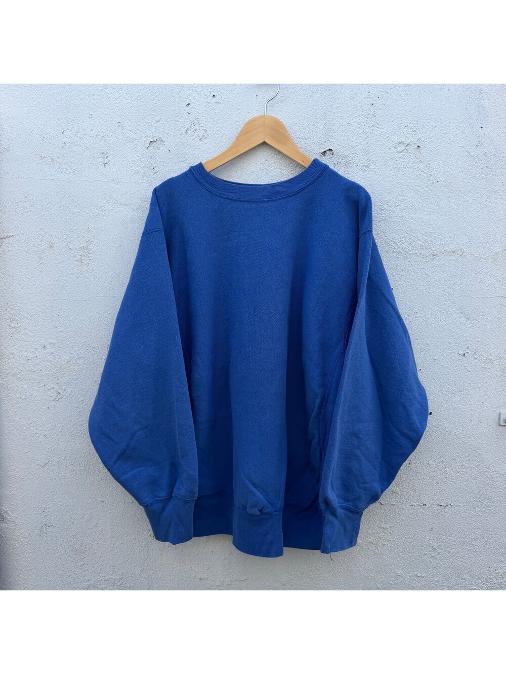 80s Champion Reverse Weave Blue Blank Pullover Sweatshirt
